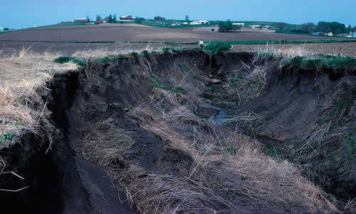 Eroded channel;