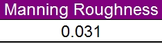 manning n value of 0.031