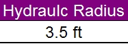 hydraulic radius at 3.5